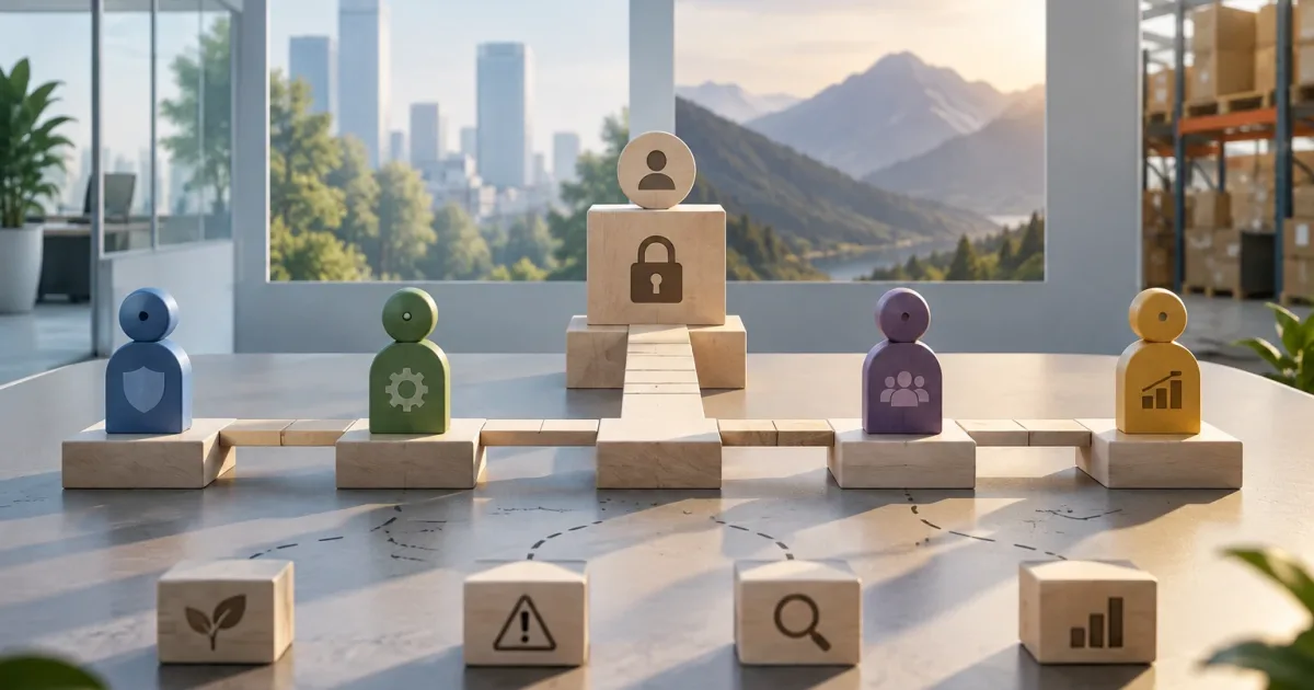 Esquema de decisión de acceso en una aplicación B2B según el usuario, el recurso, la acción y el contexto.